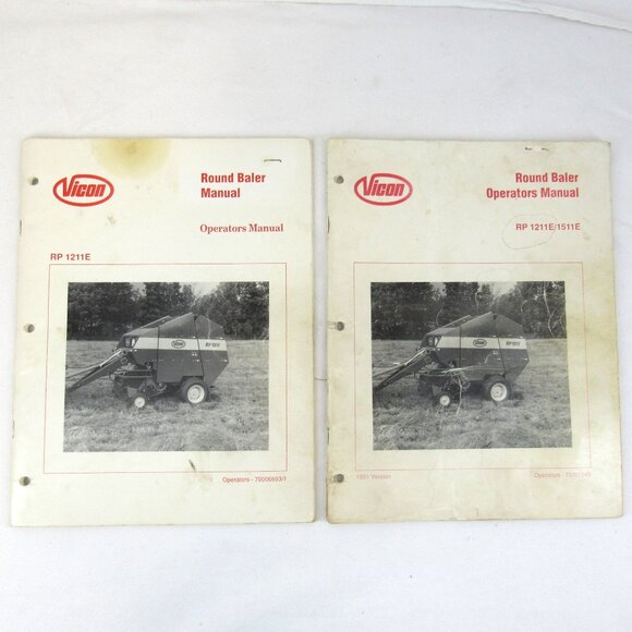 Vicon Round Baler Manuals Operators Manual RP 1211E & RP 1211E 1511E - Picture 1 of 14